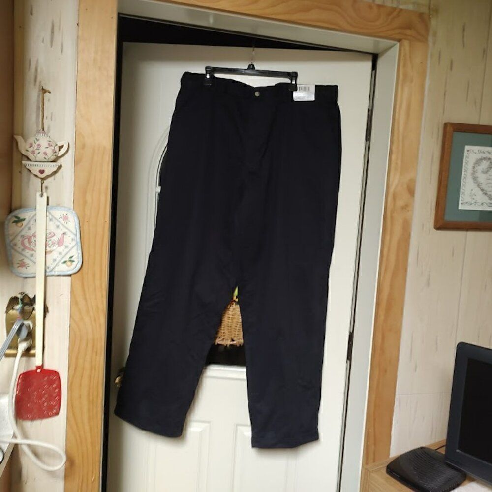 New Architect Classic Fit Navy Wrinkle Resistant Extender Waistband Men's 44/34